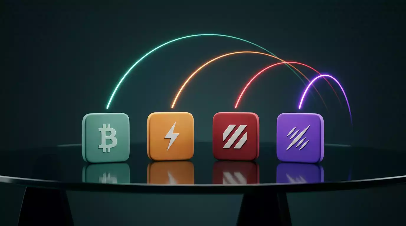 Porovnanie blockchain sietí pre krypto stávky — TRC-20, ERC-20, Solana, Lightning